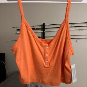 Orange crop tank top